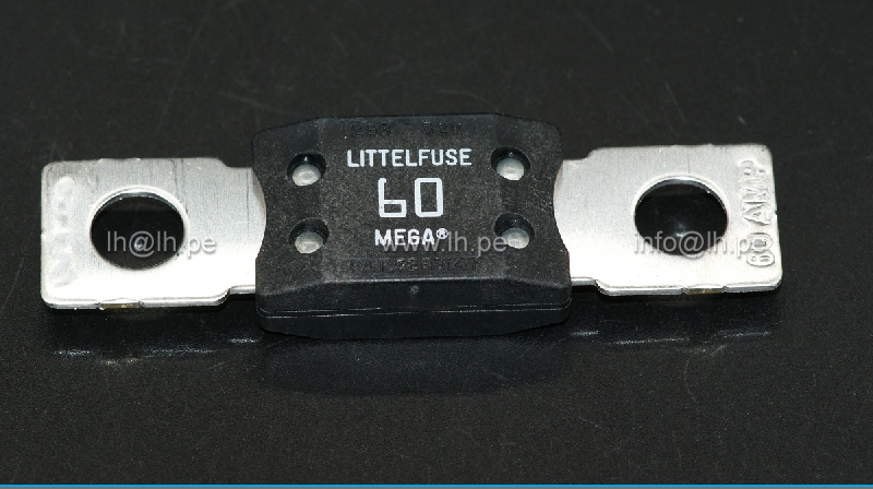 0298060.ZXB                 Fusible automotriz 60A, 32VDC, 68.6mm, M8, Marca LittelFuse