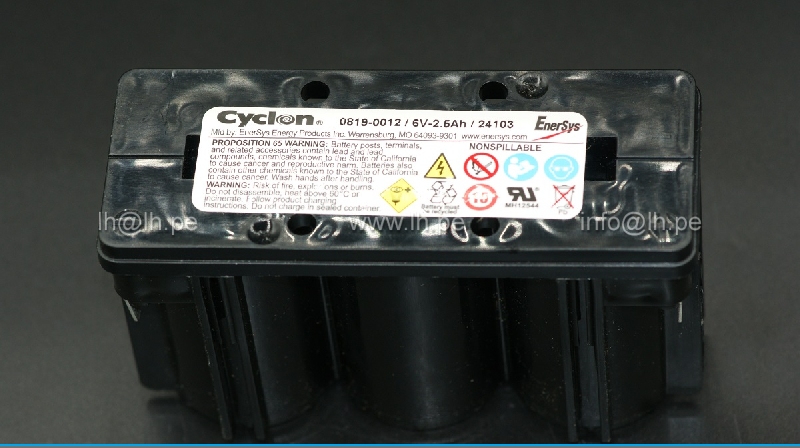 0819-0012                Batería recargable, plomo-ácido, 6V, 2.5Ah, MONOBLOK, Marca Enersys