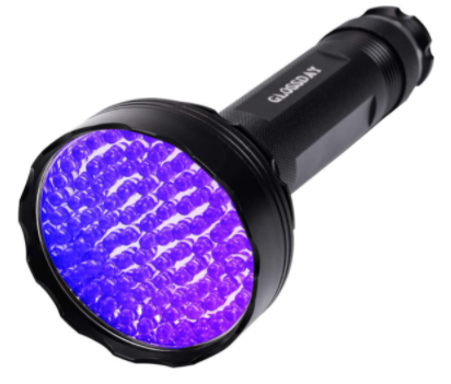 100 LED UV       Linterna Led 395nm Ultra violeta lámpara de antorcha de luz negra Detector para manchas