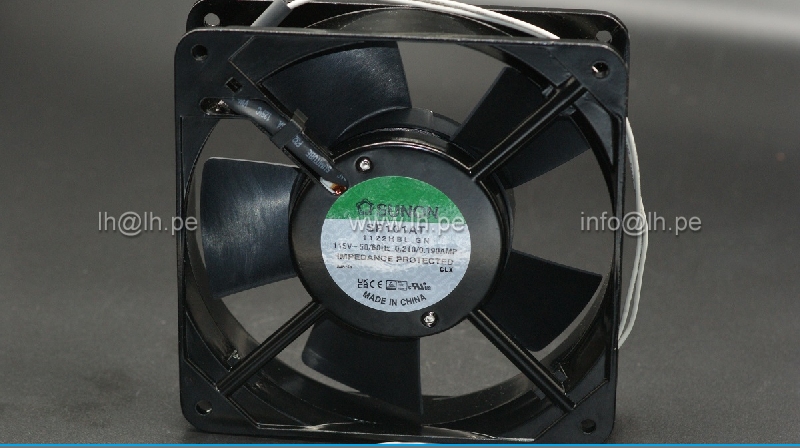 SP101AT1122HBL.GN                    Ventilador: AC; axiales; 115VAC; 120x120x25mm; 132m3/h(±7%); 46dBA; Marca: Sunon