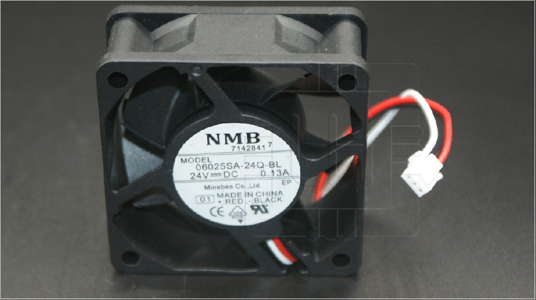 06025SA-24Q-BL               Ventilador de refrigeración 60x60x25mm; 24VDC, 0.13A, con 3 cables y conector; Marca: Nidec