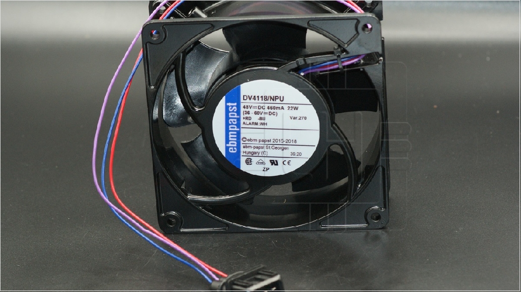 DV4118/NPU                 Ventilador axial, 120x120x38mm,  48VDC, 22W, con 3 cables y conector; Marca: EBM PAPTS
