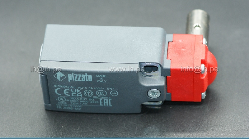 FR2096-M2                  Interruptor de seguridad de bisagra, NC x2 + NA, Marca Pizzato