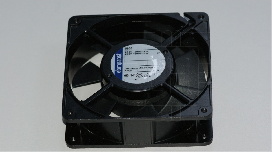 5958                  Ventilador axil 230VAC, 18W 127x127x38mm; Marca: EBM PAPST 