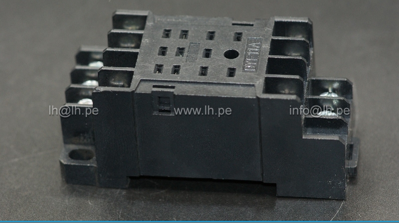DYF11A                 Base riel DIN para rele 11 pines planas, eléctrico opción