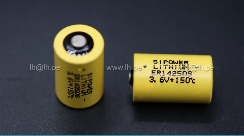 ER14250S +150°C            Batería lithium de alta temperatura 3.6V, 1/2AA, Marca: SI POWER