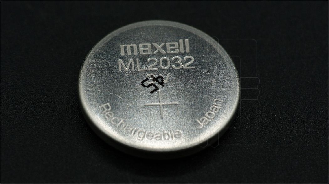 ML2032                 Batería tipo moneda recargable 3V, 65mAh de alta calidad, Marca: Maxell