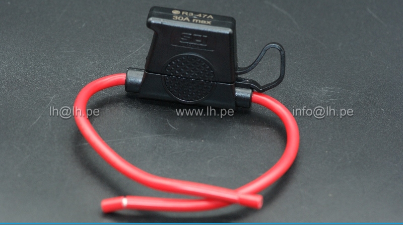 R3-47A                   Portafusible 19mm, 30A, para conducto, con cables