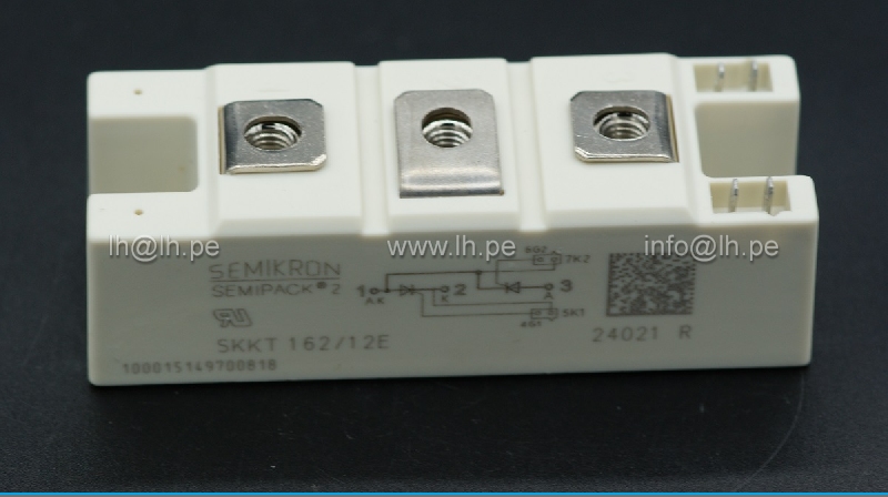 SKKT162/12E                             Módulo thyristor 162A,1200V, SEMIPACK2, Marca Semikron
