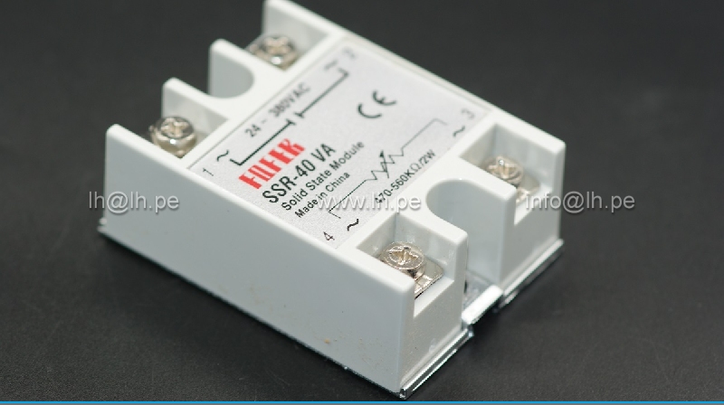 SSR-40VA              Rele stado solido regulador resistivo 24-380VAC, 40A, 470-560K Ohmios/2W, Marca: Fotek