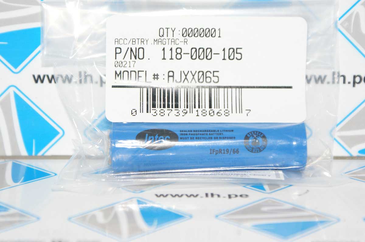 118-000-105 AJXX065            Maglite Rechargeable Mag-Tac LiFePO4 Battery (Blue)