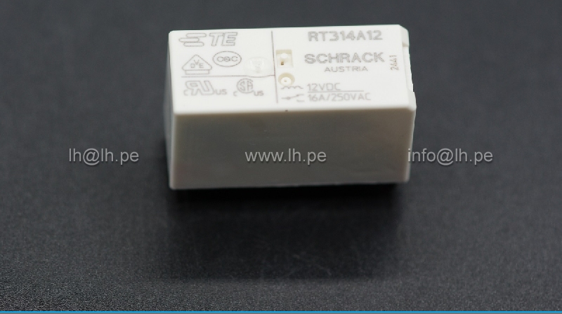 8-1393239-0 RT314A12                  Relé electromagnético, SPDT, bobina 12VDC, 8 Pines, Marca TE Connectivity