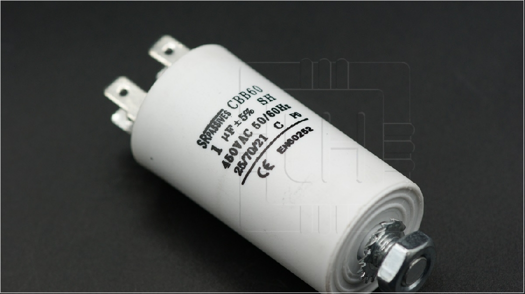 CBB60E-1/450      Condensador para motor de trabajo 1uF, 450V, marca SR Passives