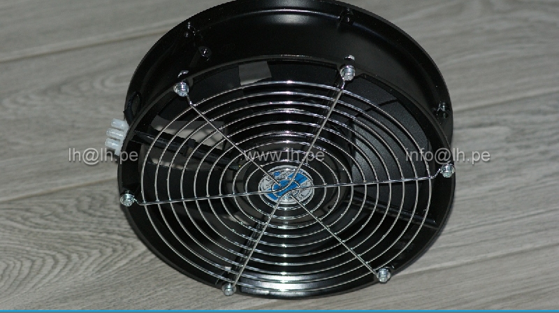 F2E-220B-230                        Ventilador circular con rejilla 220x220x60mm, 115VAC, 0.60A, 58W, 2500RPM, 50Hz, Marca: Leipole