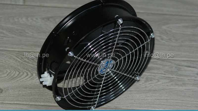 F2E-220B-115                Ventilador circular con rejilla 220x220x60mm, 115VAC, 0.60A, 58W, 2500RPM, 50Hz, Marca: Leipole