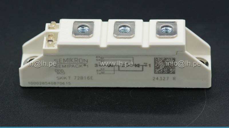 SKKT72B16E                  Modulo Semipack doble thyristor 72A, 1600V, Marca: Semikron