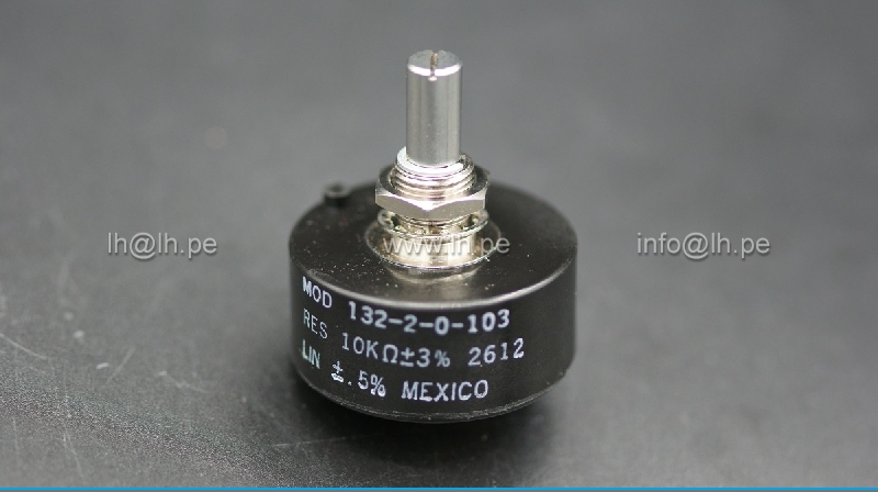 132-0-0-103 132B20103              Potenciómetro de precisión variable 1 vuelta, 10K ohm, 1-5/16 RD, marca Vishay