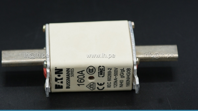 160NHG0B                 Fusible tipo NH-0, industrial; 160A; 500VAC; gG,gL; EATON