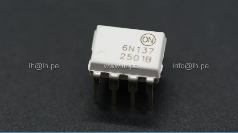 6N137M              Optoacoplador, 1 canal, 5kV, 16mA, marca On Semiconductors