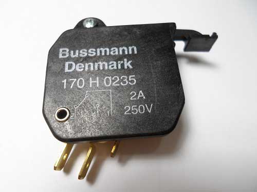 170H0235    FUSE W/MICROSWTCH 2A 250V TYPE T