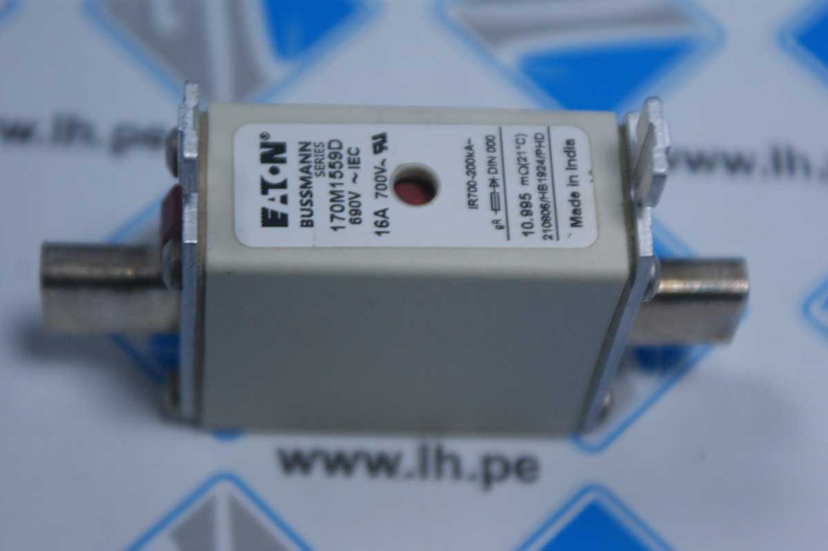 170M1559D              Fuse-link, high speed, 16A, AC 690 V, gR,dual indicator, live gripping lugs