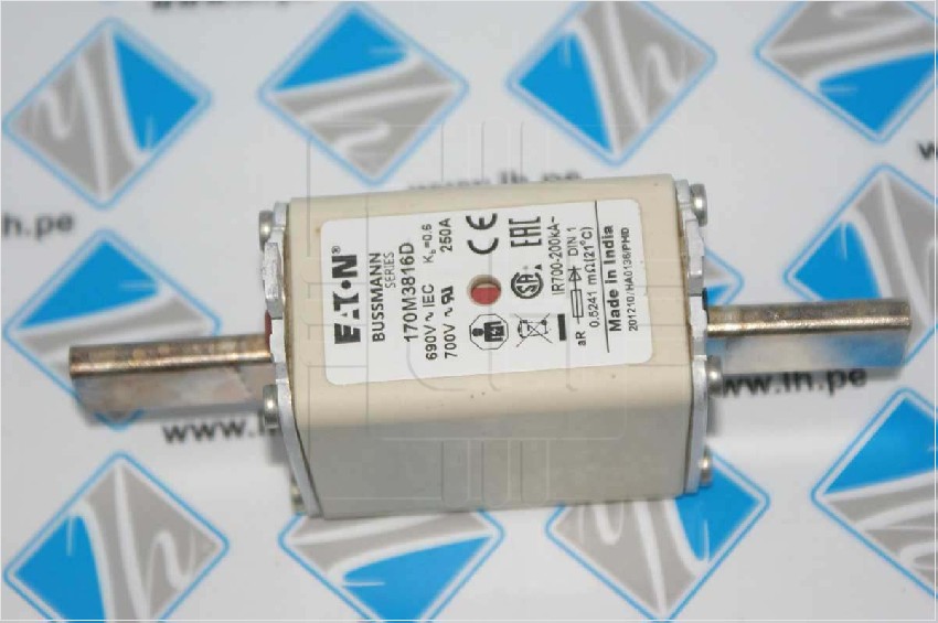 170M3816D     FUSIBLE ULTRA RAPIDO DIN 1, 250A, 660/700V