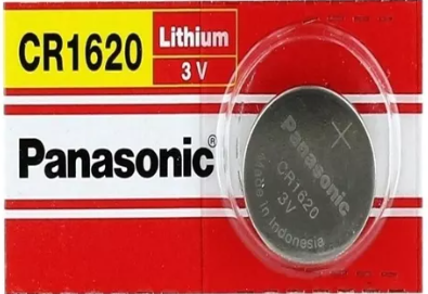 CR1620                     Pila de botón CR1620, 3V, 75mAh, litio - dióxido de manganeso