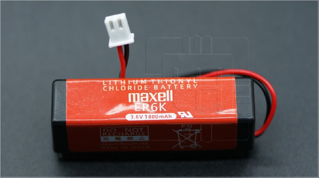 ER6K #17             Batería Lithium para PLC, programmable, 3.6V,encapsulado, Marca: Maxell