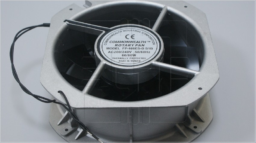 FP-108ES-D S1B                 Ventilador axial 225x225x80mm; AC200VAC/240VAC; 50/60hz; 60/80W; con rodaje; Marca: COMMONWEALTH