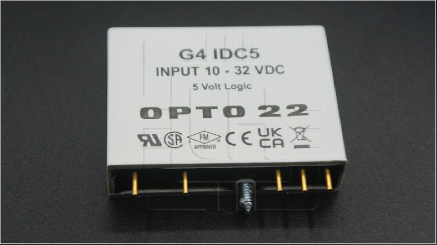 G4IDC5                 Modulo de entrada digital CD con un rango de voltaje de entrada de 10-32VCD (o 12-32VCA), que requiere un voltaje lógico típico de 5VCD; Marca: Opto22