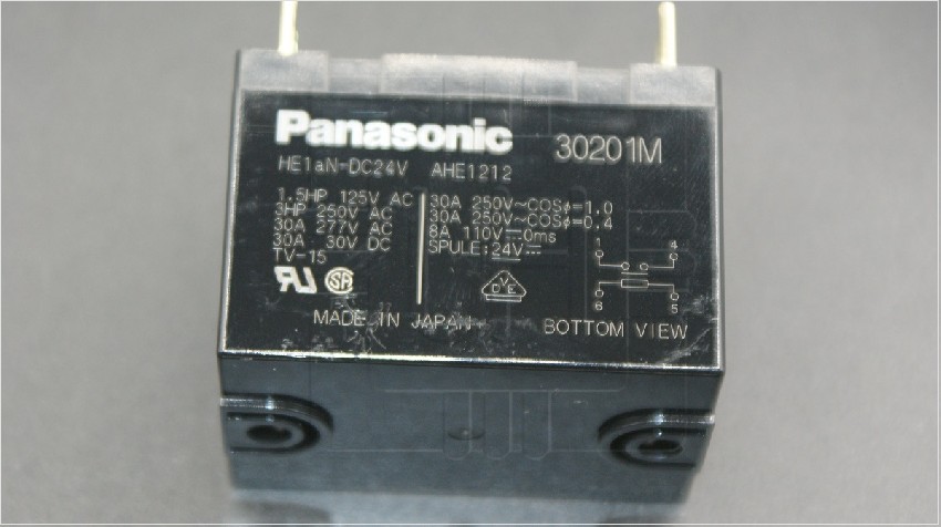 HE1AN-DC24V                   Relé: electromagnético; SPST-NO; Bobina 24VDC; 4 PIN; HE; para panel; Marca: Panasonic