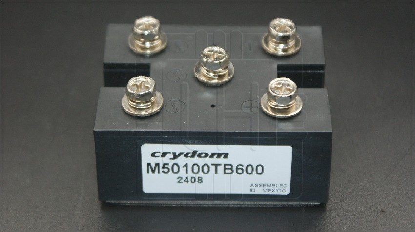 M50100TB600                 Rectificador de puente Three Phase 100A;  600V Montaje de chasis; Marca: Crydom