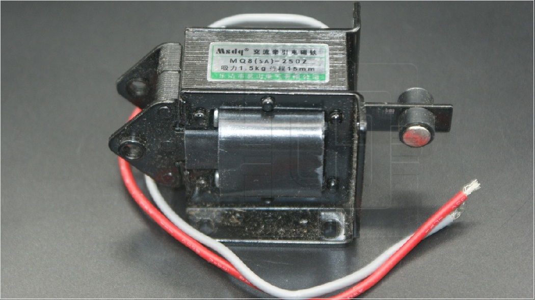 MQ8(SA)-2502                      Electroimán de solenoide de empuje Tipo de tracción; Fielect AC220V 3.3 lbs CA Electroimán eléctrico Movimiento lineal