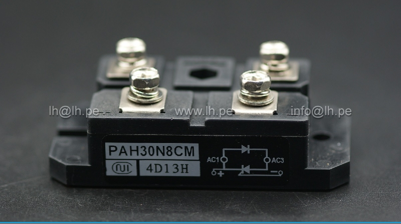 PAH30N8CM                  Diodo de honda completa 30A, 800V, con salida de 4 terminales y base aislada