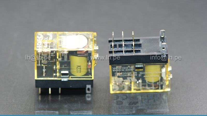 RJ2S-CL-A230          Relay electromagnético, DPDT, bobina 230VAC, 8 Pines, marca Idec