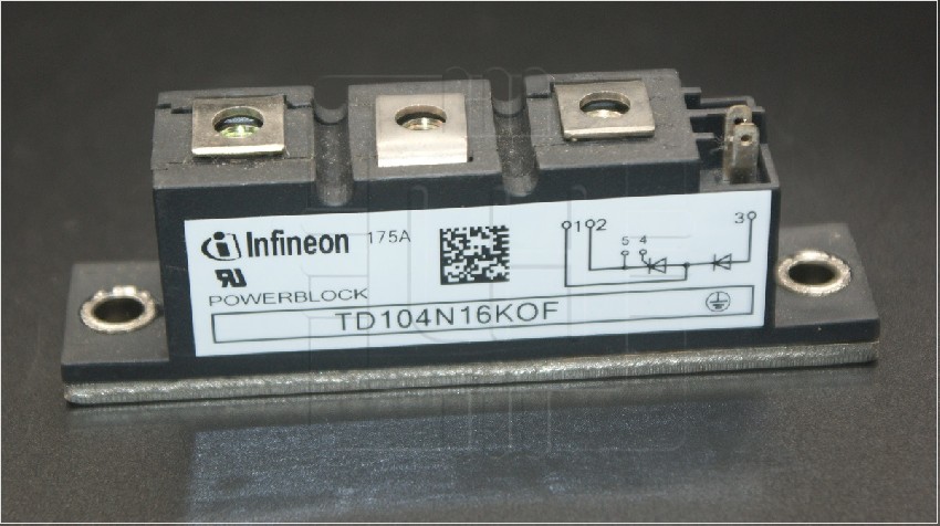 TD104N16KOF                  Modulo Thyristor & Diodo 105A; 1600V; Marca:  INFINEON/EUPEC