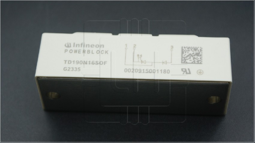 TD190N16SOF                 Módulo: tiristores-diodos; 1,6kV; 190A; BG-PB34SB-1; Ufmax: 1,52V; Marca: Infineon