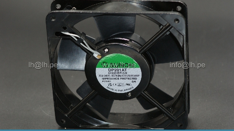DP201AT2122HBT.GN          Ventilador axial 230VAC, 120x120x25mm, 50/60HZ, 112m3/h(±7%), 44dBA, Marca: Sunon