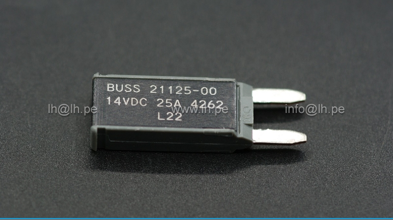 21125-00                  Fusible ATM Circuit Breaker, Type I Reset, 25A, 14VDC, Buss, EATON
