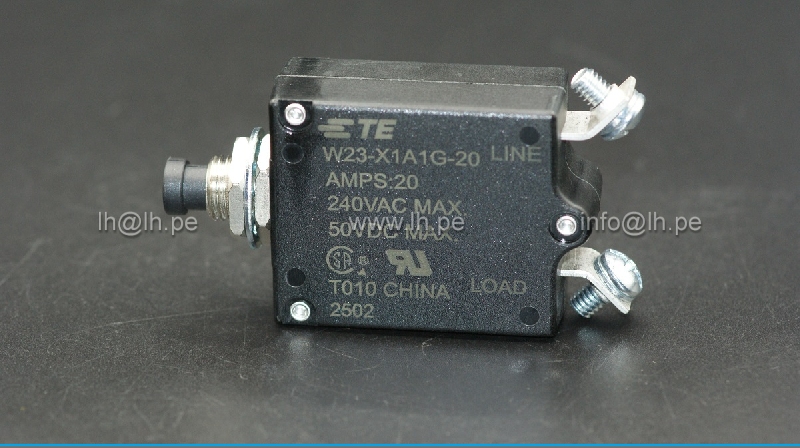 W23-X1A1G-20              Circuito Breaker Thermal 20A 240VAC 50VDC TYCO ELECTRONICS