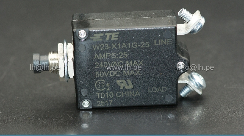 W23-X1A1G-25                    Circuito Breaker Thermal 25A, 240VAC, 50VDC, Marca TE