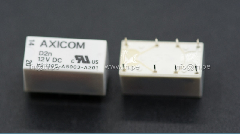 V23105-A5003-A201                 Relay PCB Mount Power 12VDC, 3A, 8 pines, Switching Current, DPDT; Marca: Axicom