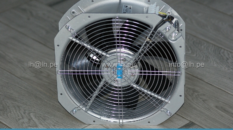 F2E-320B-230                 Ventilador de aluminio con rejilla 320x280x80mm, 230VAC, 0.50/0.70A 119/153W, 50/60Hz, 2430/2670RPM, 4uF, 450VAC, Marca: Leipole