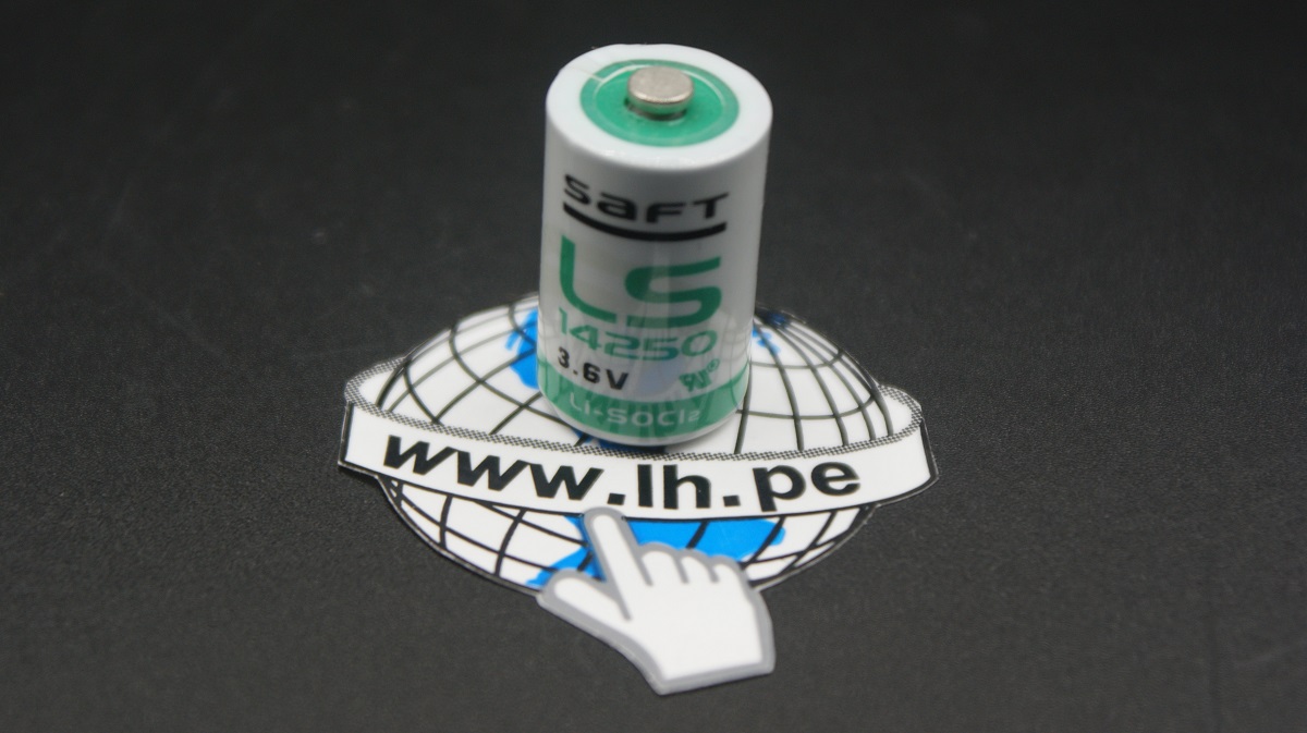 LS14250                    Batería Lithium Size 1/2AA, 3.6V, 1200mAh; Made China