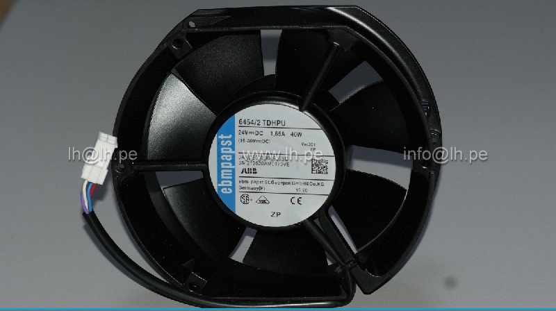 6454/2 TDHPU                Ventilador variados de frecuencia 24VDC, 1.65A, 40W, 4 cables y conector,3AXD50000049368D, ABB, EBM PAPTS