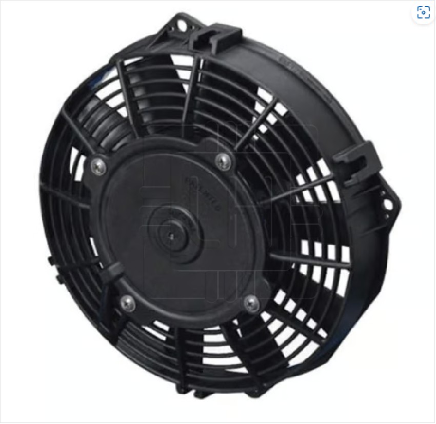 30100393 VA14-AP7/C-34S                      Ventilador eléctrico 12VDC; de empuje de perfil bajo de 202x202x51.1mm; con 10 aspas estilo paleta Spal CFM