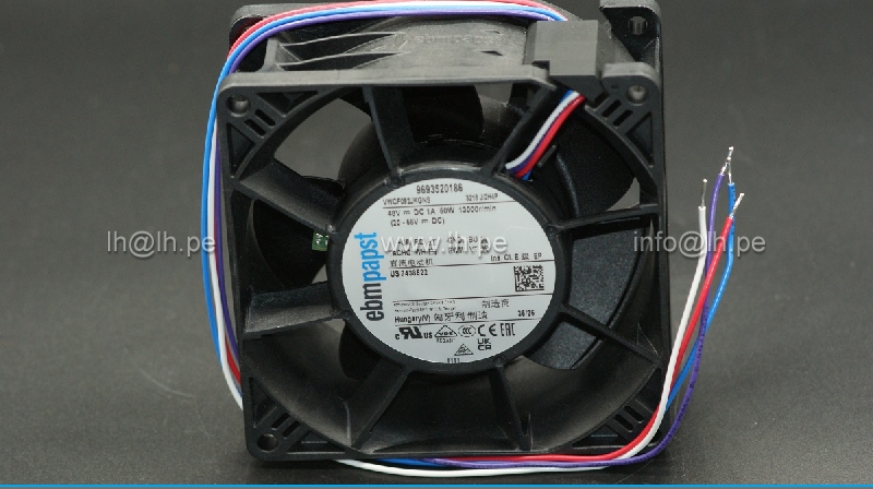 3218J/2H4P                    Ventilador DC axil 92x92x38mm, 48VDC, 50W, con salida de cable 4 hilos, EBM PAPTS