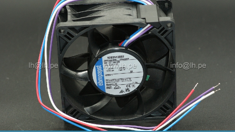 3254J/2H3P                              Ventilador axial 24VDC, 1.45A, 35W, 92x92x38mm, 4 cables, Marca EBM