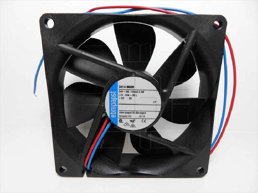 3412NGHH  Ventilador Axial 12VDC, 3.2W, 92x92x25mm