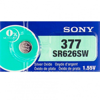 SR626SW  377 Silver Oxide Watch Battery, 1.55V, 29 mAh